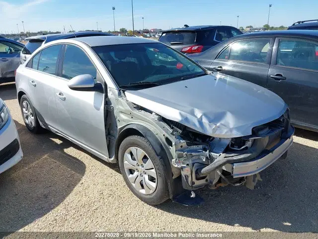 1G1PC5SB8E7336391 — 2014 Chevrolet Cruze LT Turbo, Передняя часть (Front), фото до ремонта