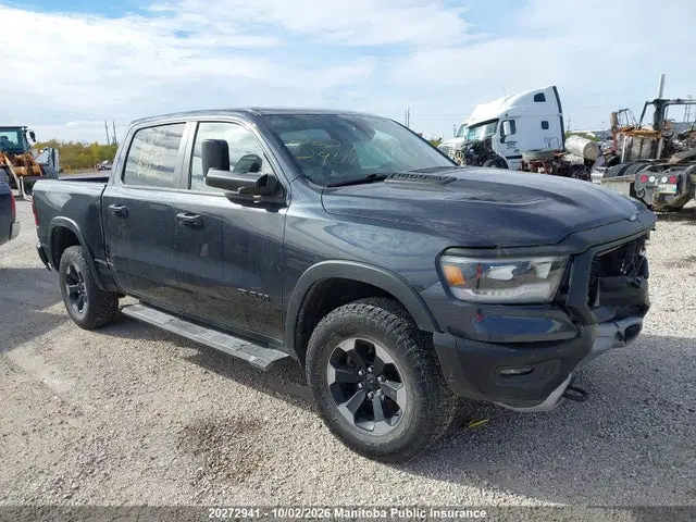 1C6SRFLT1KN722744 — 2019 Dodge RAM 1500 Sport Crew Cab, Передняя часть (Front), фото до ремонта