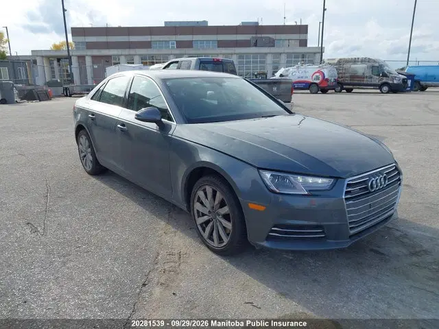 WAUANAF41HN012742 — 2017 Audi A4 2.0T Quattro, Град (Hail), фото до ремонта