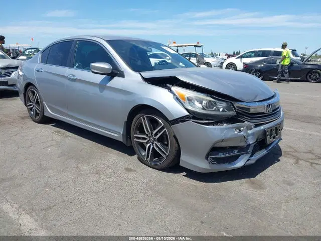 1HGCR2F54HA234814 — 2017 Honda Accord Sport, Передняя часть (Front End), фото до ремонта