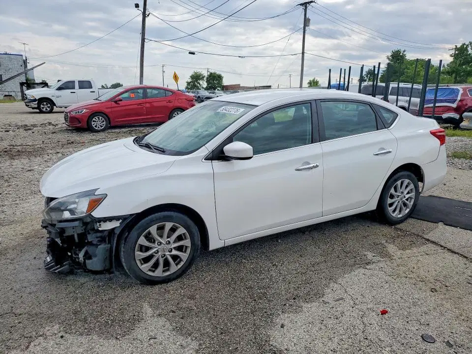 3N1AB7AP7KY341314 — 2019 Nissan Sentra, Передняя часть (Front End), фото до ремонта
