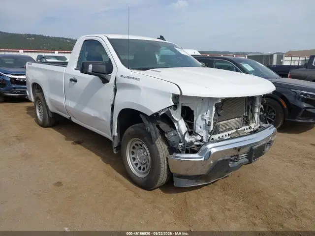 3GCNKAEKXSG245046 — 2025 Chevrolet Silverado 1500 Work Truck, Передняя часть (Front End), фото до ремонта