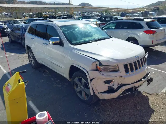 1C4RJFCG6EC302754 — 2014 Jeep Grand Cherokee Overland, Передняя часть (Front End), фото до ремонта