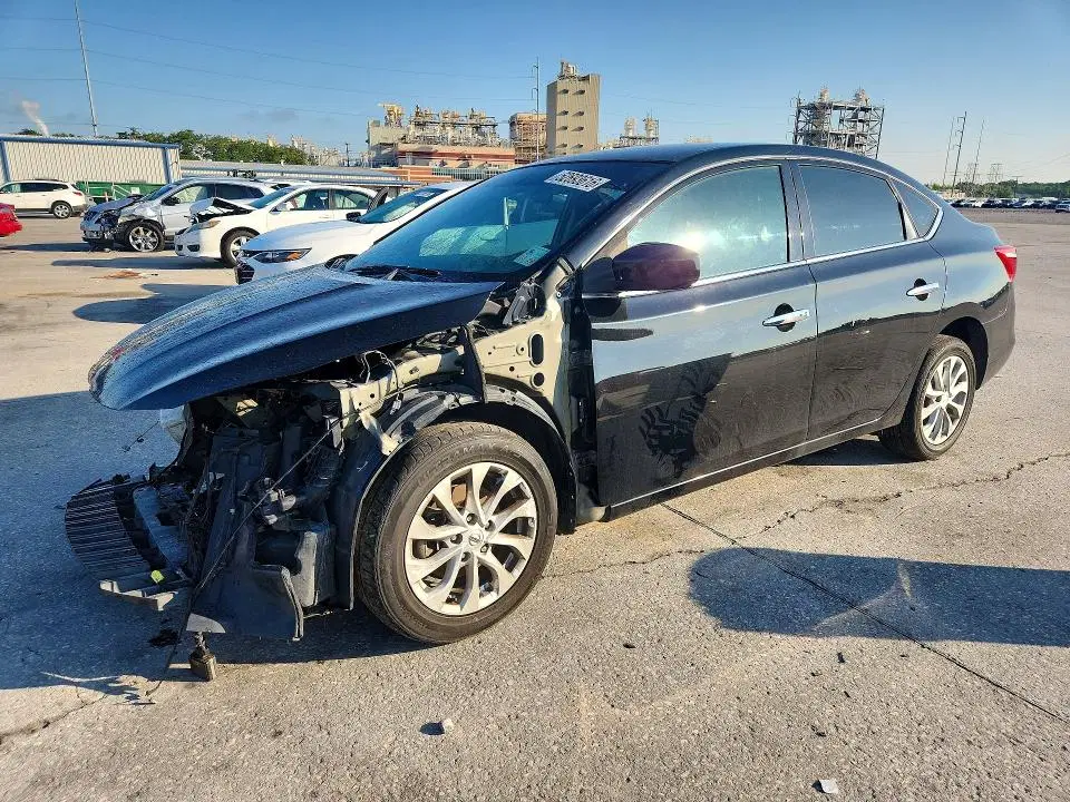 3N1AB7AP6KY426760 — 2019 Nissan Sentra, Передняя часть (Front End), фото до ремонта